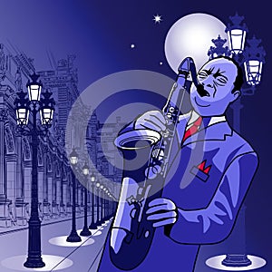 Saxophonist in Paris