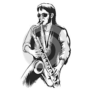 Saxophonist or saxophone player