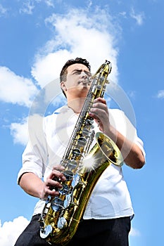 Saxy player men