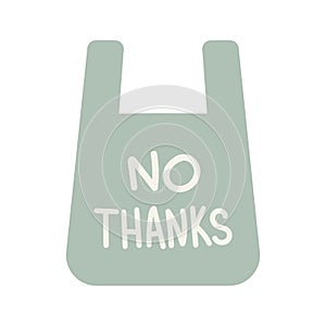 Say NO to plastic bags. Vector illustration.