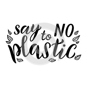 Say No to plastic lettering card. Plastic free quote.