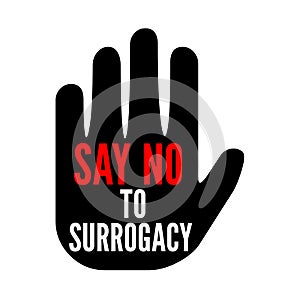 Say no to surrogacy symbol