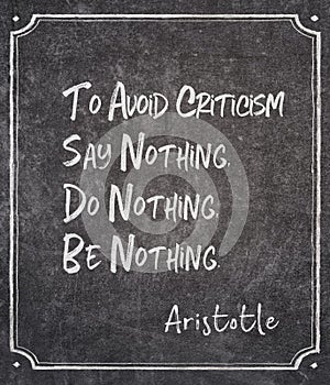 Say nothing Aristotle