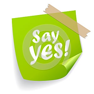 Say yes sticker