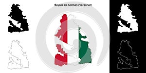 Sayula de Aleman outline map