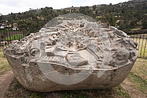 Saywite archaeological zone, a kind of stone plan or sketch made by Inca architects to control the hydraulic works