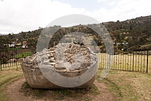 Saywite archaeological zone, the stone, a kind of stone plan or sketch made by Inca architects to control the hydraulic works