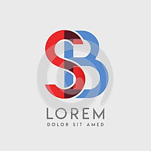 SB logo letters with blue and red gradation