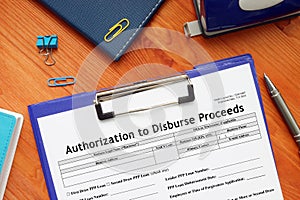 SBA form 33 Authorization to Disburse Proceeds