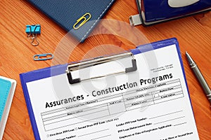 SBA form 424D Assurances - Construction Programs