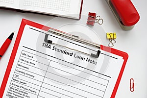 SBA form 147 SBA Standard Loan Note photo