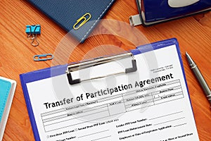 SBA form Transfer of Participation Agreement