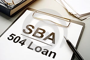 SBA 504 loan agreement form. photo