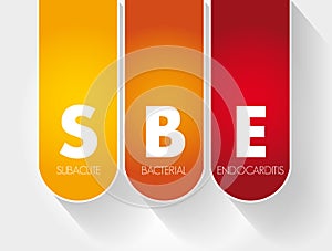 SBE - Subacute Bacterial Endocarditis acronym