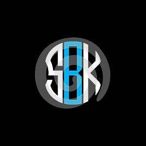 SBK letter logo abstract creative design.