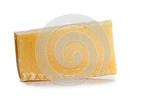 Sbrinz cheese on white