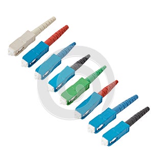 SC fiber optic connectors isolated