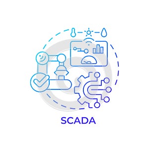 SCADA blue gradient concept icon