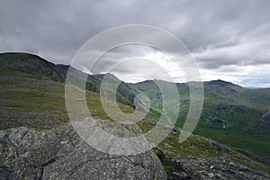 Scafell from the summit of Slight Side