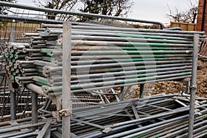 Scaffold system frames on stillage