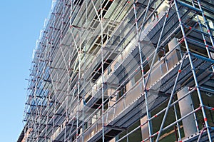 Scaffolding building under construction