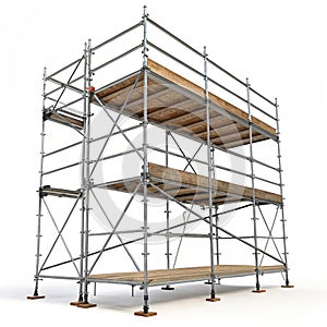Scaffolding construction isolated on white background