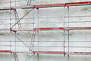 Scaffolding, construction site in progress