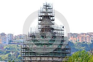 Scaffolding on a dome in Naples - Cupola della Basilica dell`Incoronata
