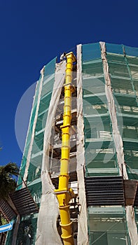 Scaffolding on high rise building