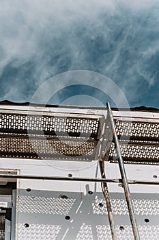 scaffolding on house facade,modern building under construction