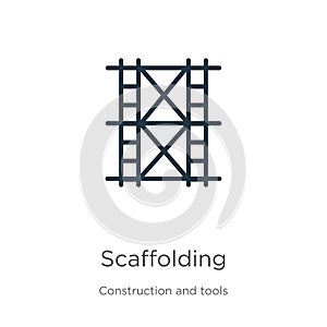 Scaffolding icon vector. Trendy flat scaffolding icon from construction and tools collection isolated on white background. Vector