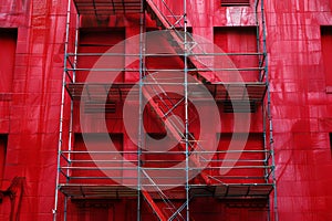 Scaffolding installation for safe access during residential construction development projects