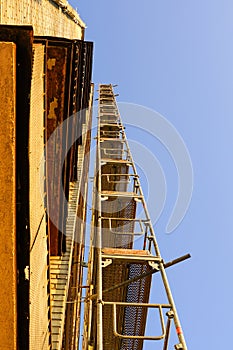 scaffolding before installation of the thermal insulation of the facade