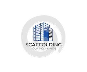 Scaffolding Logo Template. Construction Vector Design