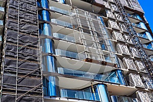 Scaffolding on Multi Level Apartment Construction Site