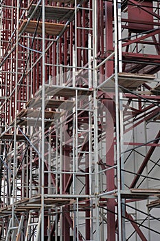 Scaffolding on multi-storey building photo