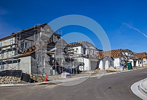 Scaffolding On New Two Story Home Construction