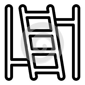 Scaffolding part icon, outline style