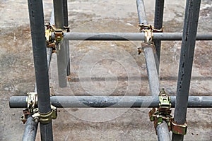 Scaffolding pipe clamp and parts