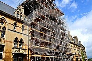 Scaffolding for restoration of an old building