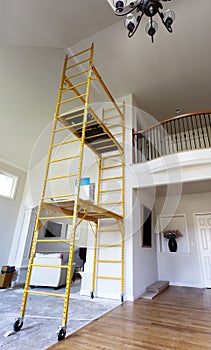 Scaffolding to repair home ceiling and painting purposes