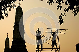 Scaffolding, Wat Arun. photo