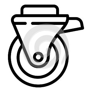 Scaffolding wheel icon, outline style
