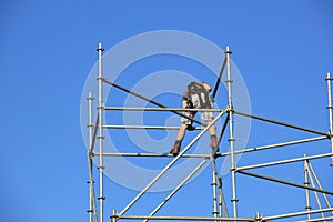 Scaffolding workers