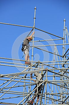 Scaffolding workers