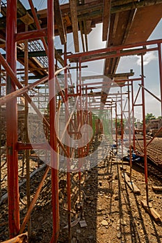 Scafolding and construction site