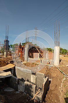 Scafolding and construction site