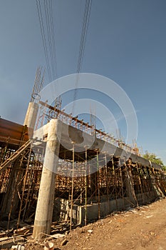 Scafolding and construction site