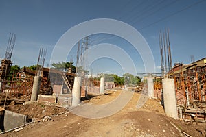 Scafolding and construction site