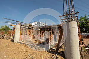 Scafolding and construction site